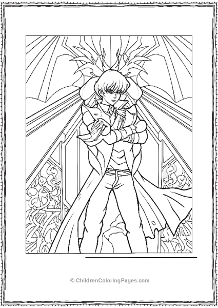 Yu Gi Oh Kaiba Stained Glass Free PDF Printable