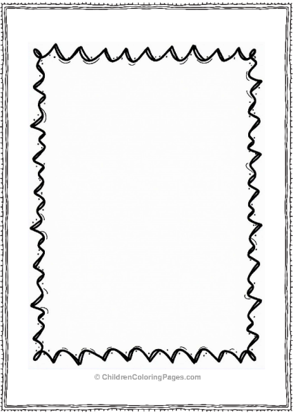 Zigzag Edge Coloring Border Pattern Free PDF Printable