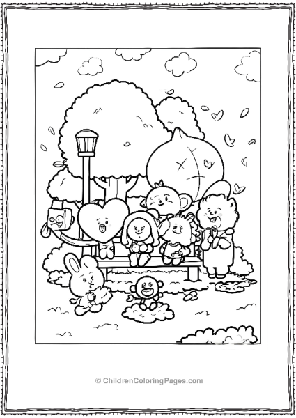 BT21 At The Park Free PDF Printable