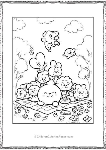 BT21 Having Picnic Free PDF Printable
