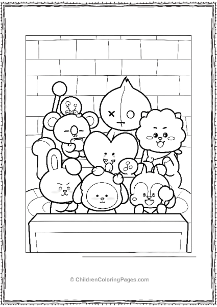 BT21 Watching Movie Free PDF Printable
