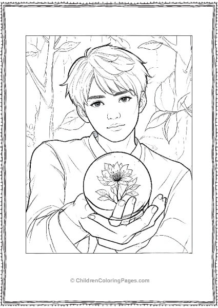 BTS Jungkook Offering A Rose Free PDF Printable