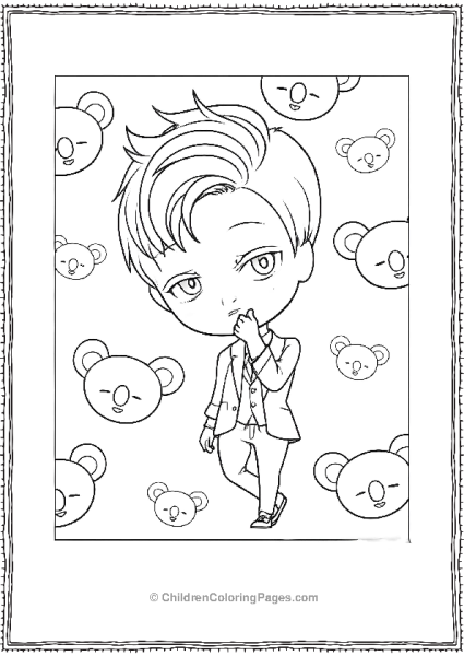 BTS RM Posing Free PDF Printable