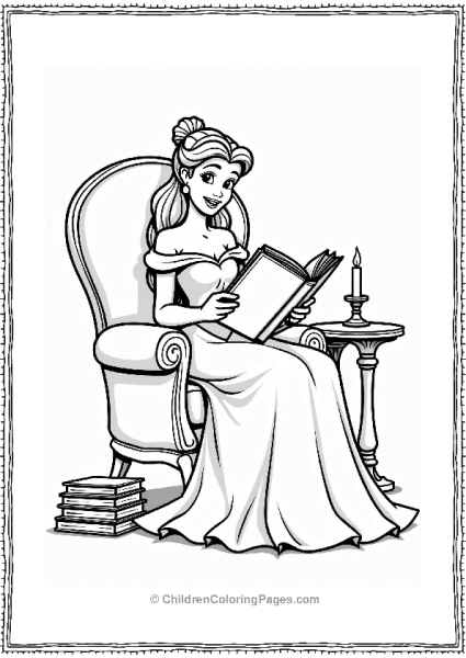 Belle Reading In An Armchair Free PDF Printable