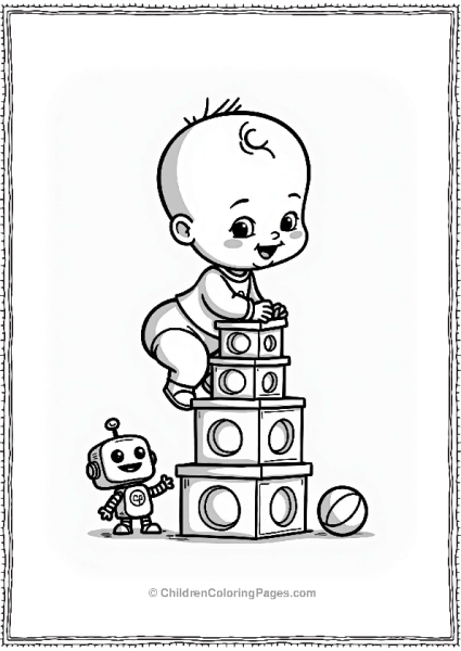 Boss Baby Climbing Colorful Toys Free PDF Printable