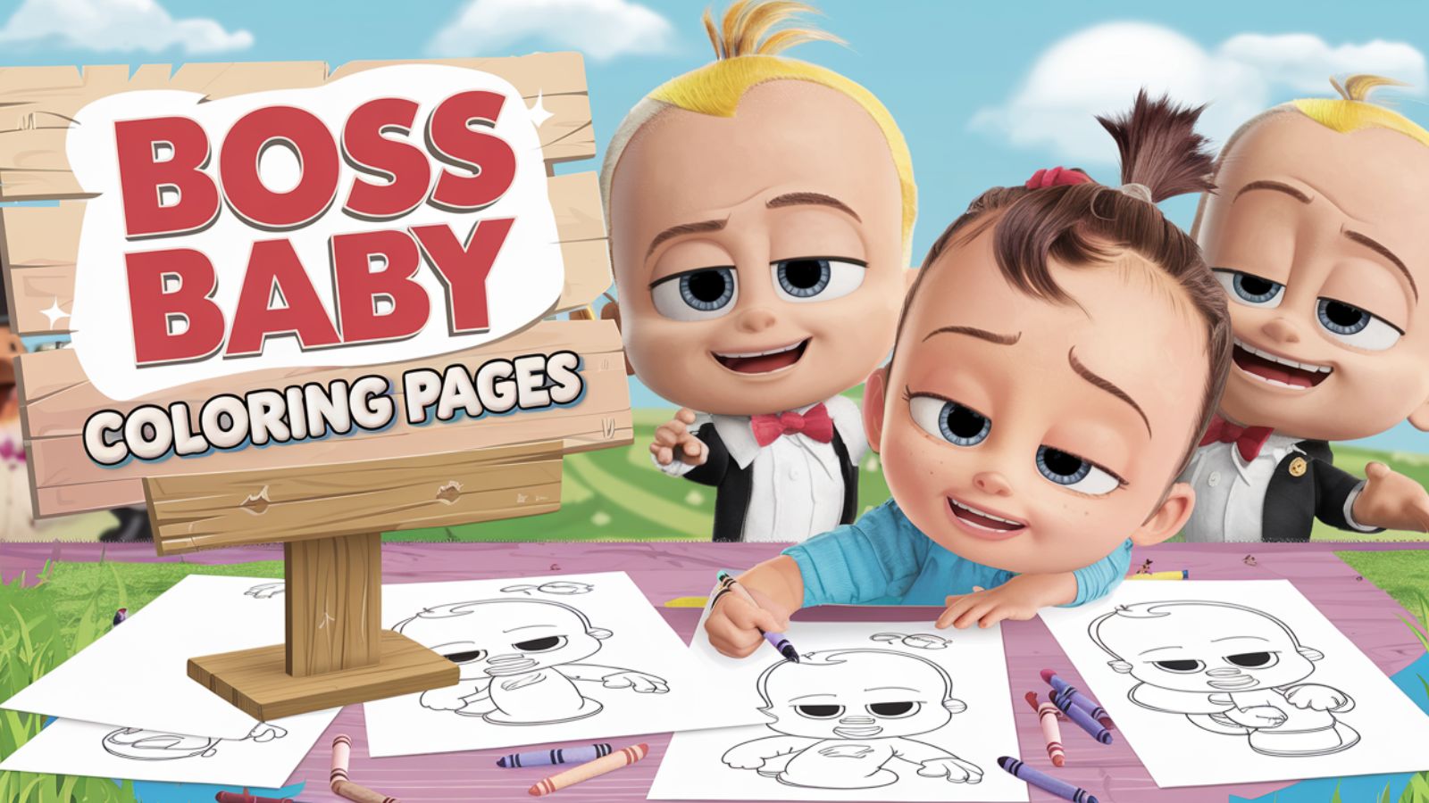 Boss Baby Coloring Pages – Free PDF Printables 🧒🍼👶💼
