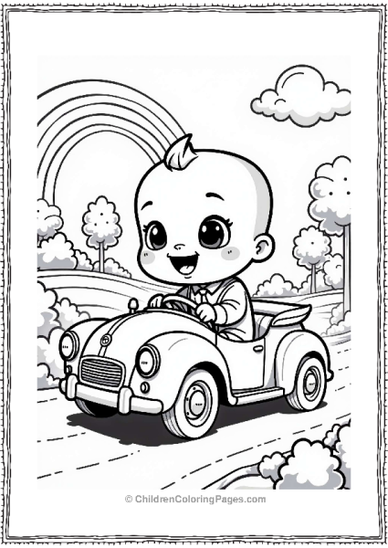 Boss Baby In A Dream Car Free PDF Printable