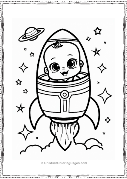 Boss Baby In A Rocket Ship Free PDF Printable