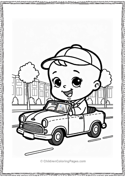 Boss Baby In A Toy Taxi Free PDF Printable