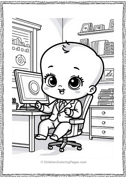 Boss Baby In A Whimsical Office Free PDF Printable