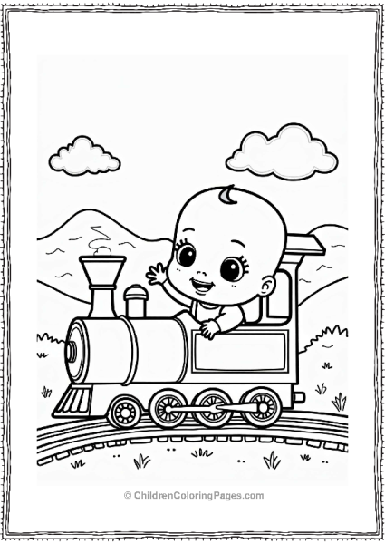 Boss Baby On A Toy Train Free PDF Printable