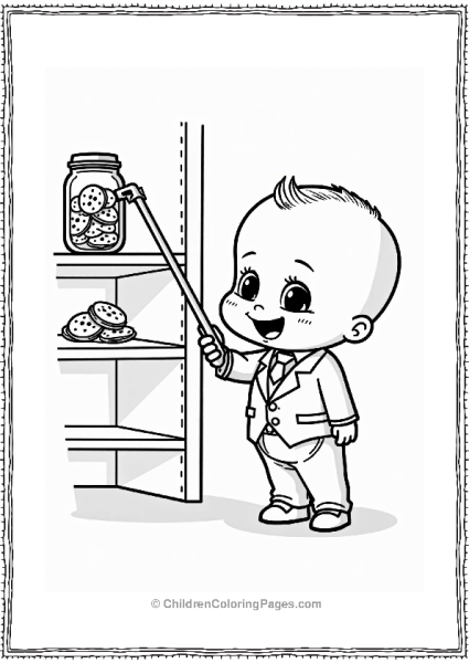 Boss Baby Reaching For Cookies Free PDF Printable