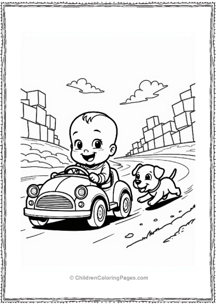 Boss Baby Riding A Toy Car Free PDF Printable