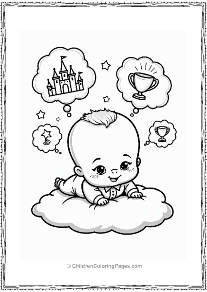 Boss Baby With Dream Bubbles Free PDF Printable