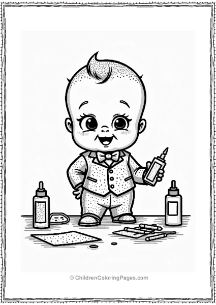 Boss Baby With Glitter And Crafts Free PDF Printable