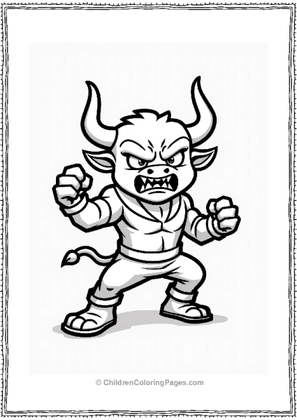 Brawl Stars Bull Charging In Heroic Stance Free PDF Printable