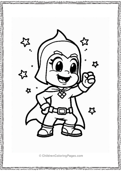 Brawl Stars Character In Heroic Stance Free PDF Printable
