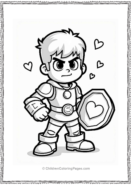 Brawl Stars Character With Shield Free PDF Printable