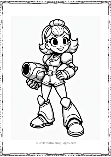 Brawl Stars Jessie With Turret In Battle Pose 1 Free PDF Printable