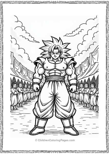 Broly At A Saiyan Festival Free PDF Printable
