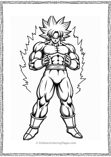 Broly Charging Energy For Attack Free PDF Printable