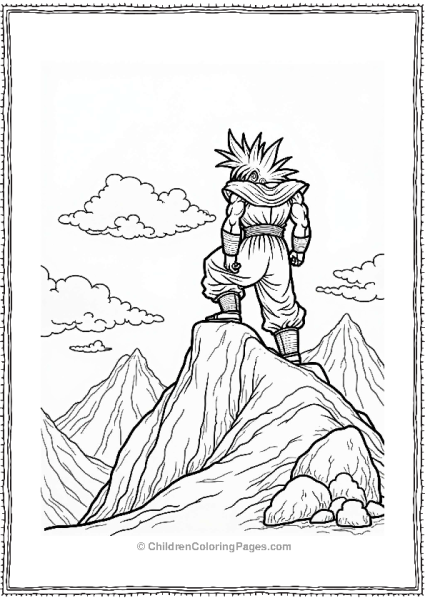 Broly Climbing A Mountain Free PDF Printable