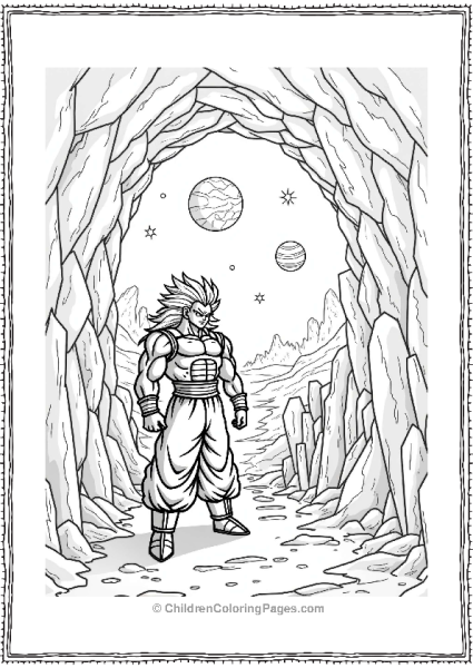 Broly Exploring A Crystal Cave Free PDF Printable