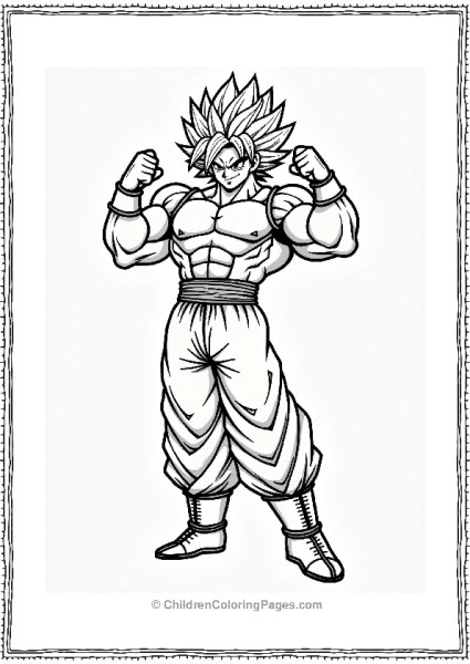 Broly Flexing His Legendary Power Free PDF Printable