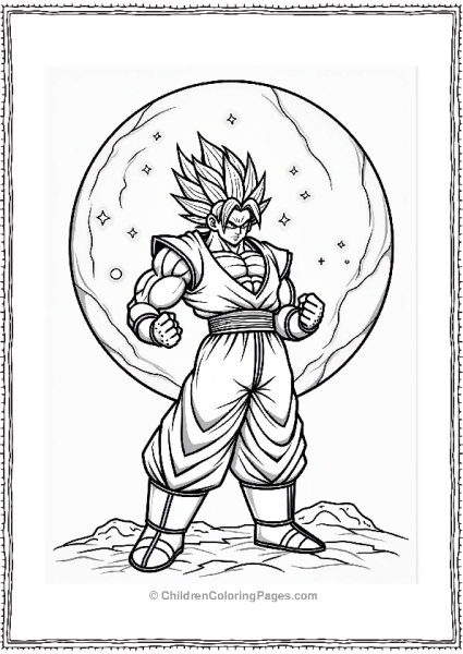 Broly Flexing In Front Of Planet Vegeta Free PDF Printable