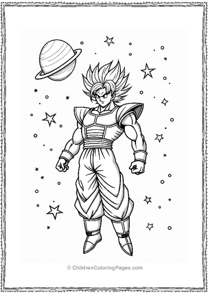 Broly Floating In Space Free PDF Printable