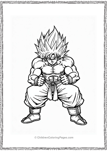Broly In A Battle Stance Free PDF Printable