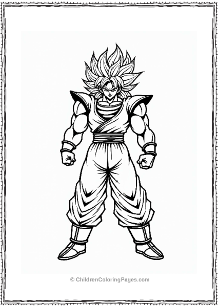 Broly In A Dynamic Battle Pose Free PDF Printable