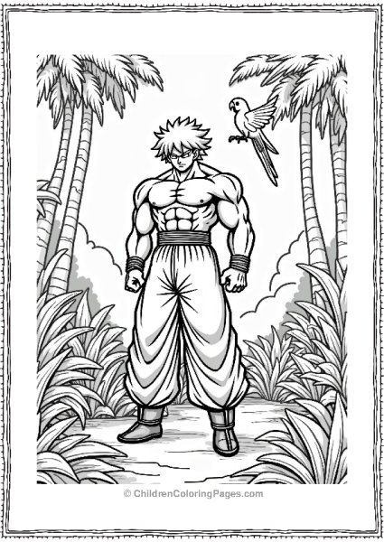 Broly In A Rainforest Setting Free PDF Printable