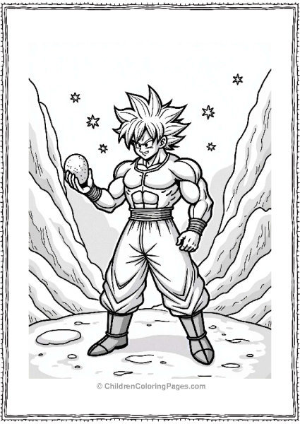 Broly In A Snowy Landscape Free PDF Printable