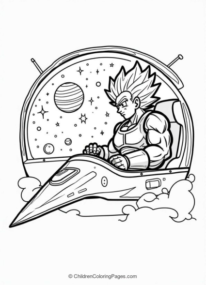 Broly In A Spaceship Among The Stars A4 Free PDF Printable