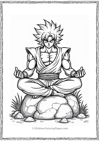 Broly Meditating In Tranquility Free PDF Printable