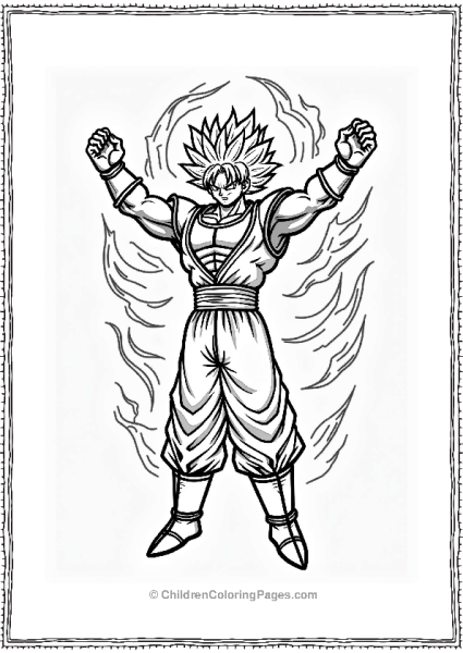 Broly Powering Up In Legendary Super Saiyan Form Free PDF Printable