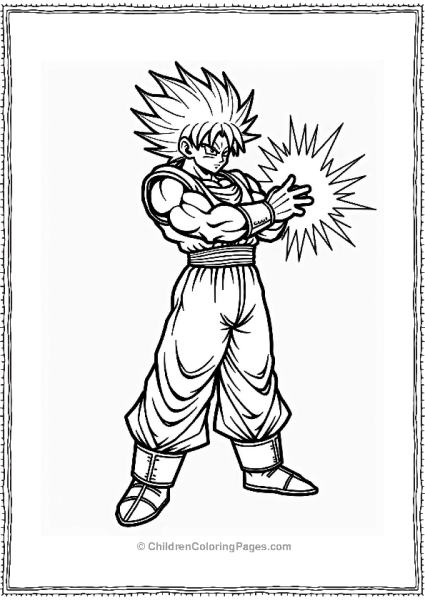 Broly Preparing For An Energy Blast Free PDF Printable