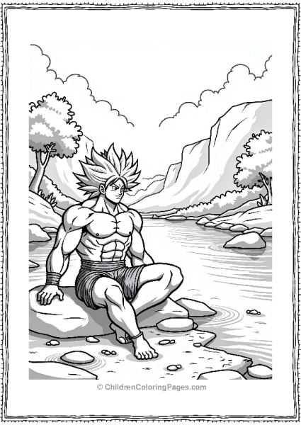 Broly Relaxing By The River Free PDF Printable
