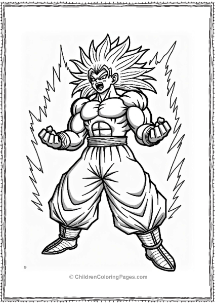 Broly Roaring With Energy Burst Free PDF Printable