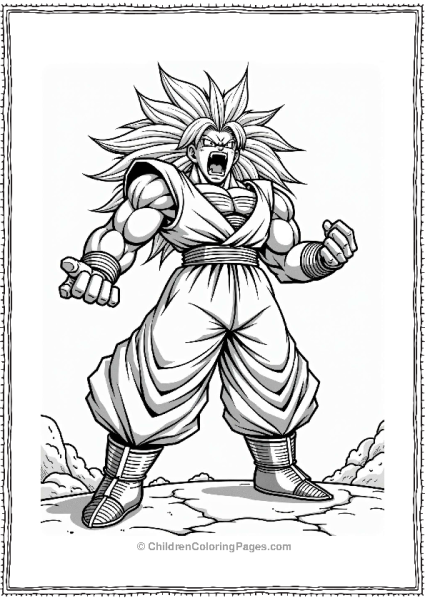 Broly Roaring In Battle Free PDF Printable