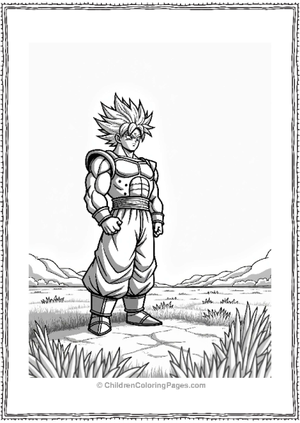 Broly Standing In A Flower Field Free PDF Printable