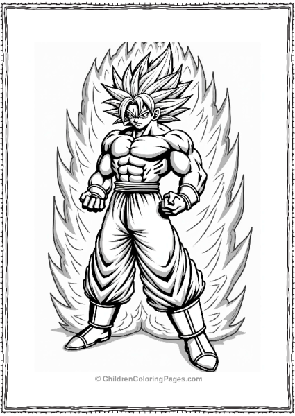 Broly Surrounded By Energy Waves Free PDF Printable