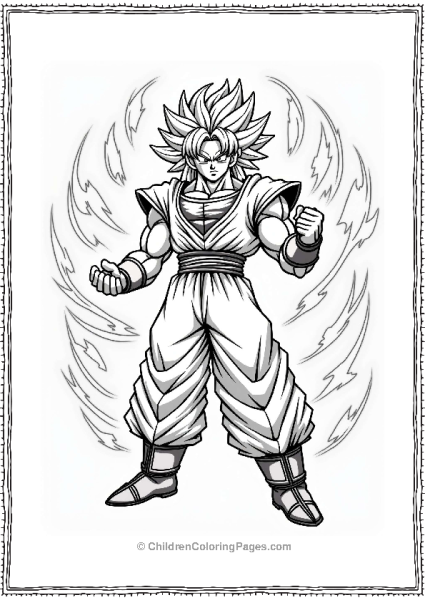 Broly Transforming In Dynamic Pose Free PDF Printable