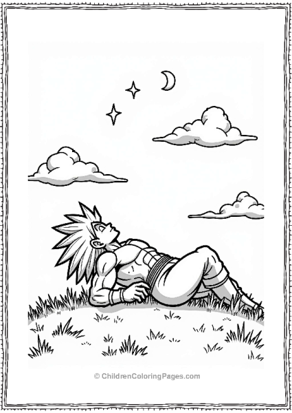 Broly Under A Starry Sky 1 Free PDF Printable