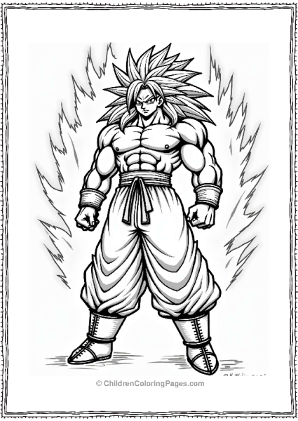 Broly With Energy Aura Free PDF Printable