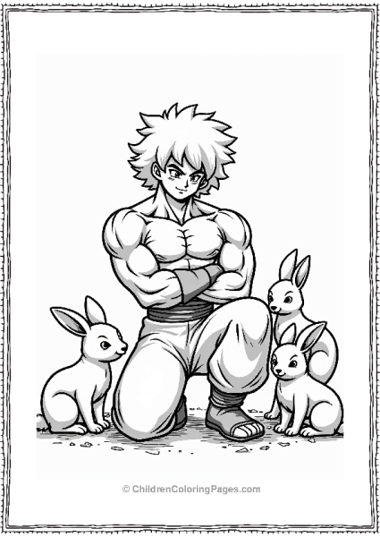 Broly With Woodland Creatures Free PDF Printable