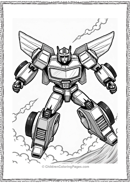 Bumblebee Mid Transformation In Flight Free PDF Printable