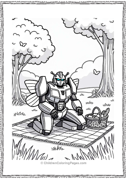 Bumblebee On A Picnic Free PDF Printable