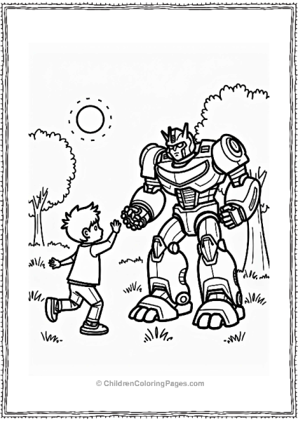 Bumblebee Playing Ball In The Park Free PDF Printable
